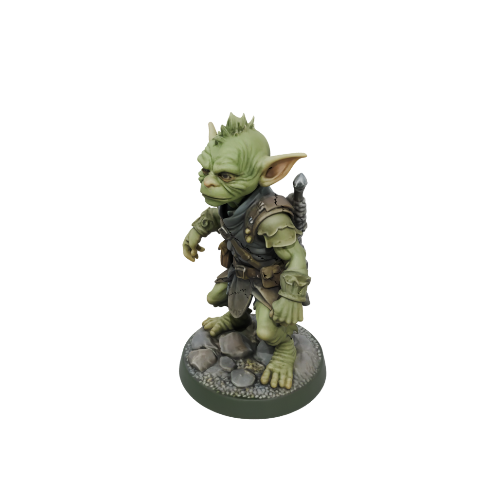 Camo Goblin Scout — tabletop minis 3D print model, STL