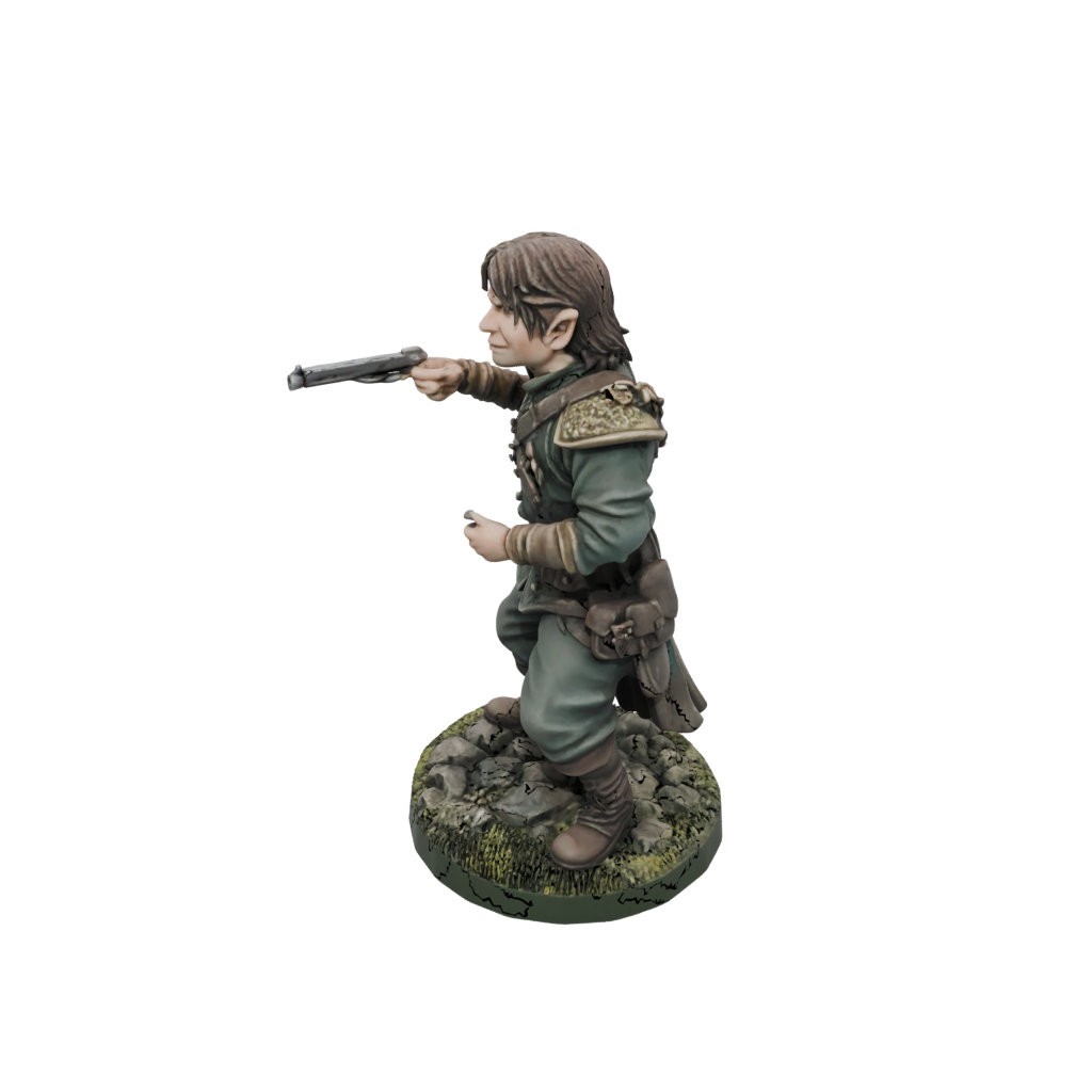 Camo Halfling Bard — tabletop minis 3D print model, STL