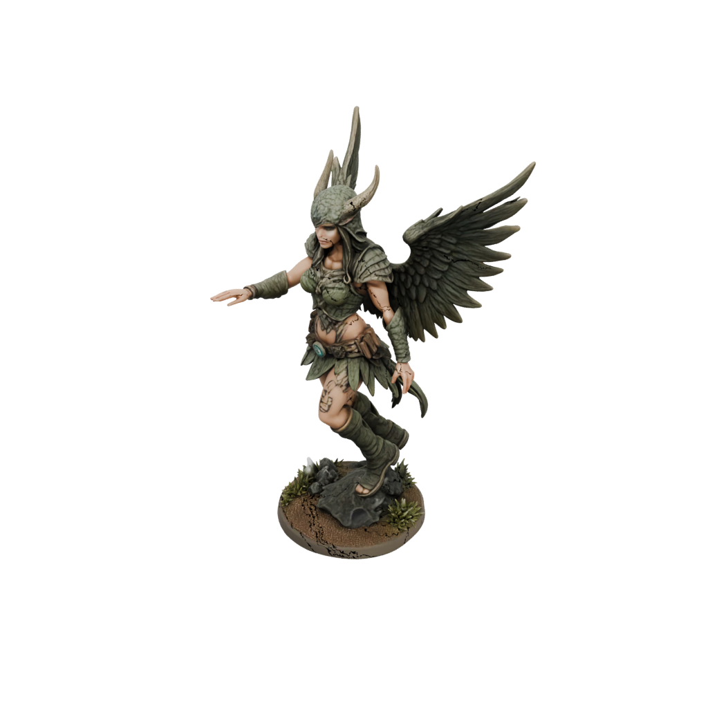 Camo Harpy Raider — tabletop minis 3D print model, STL