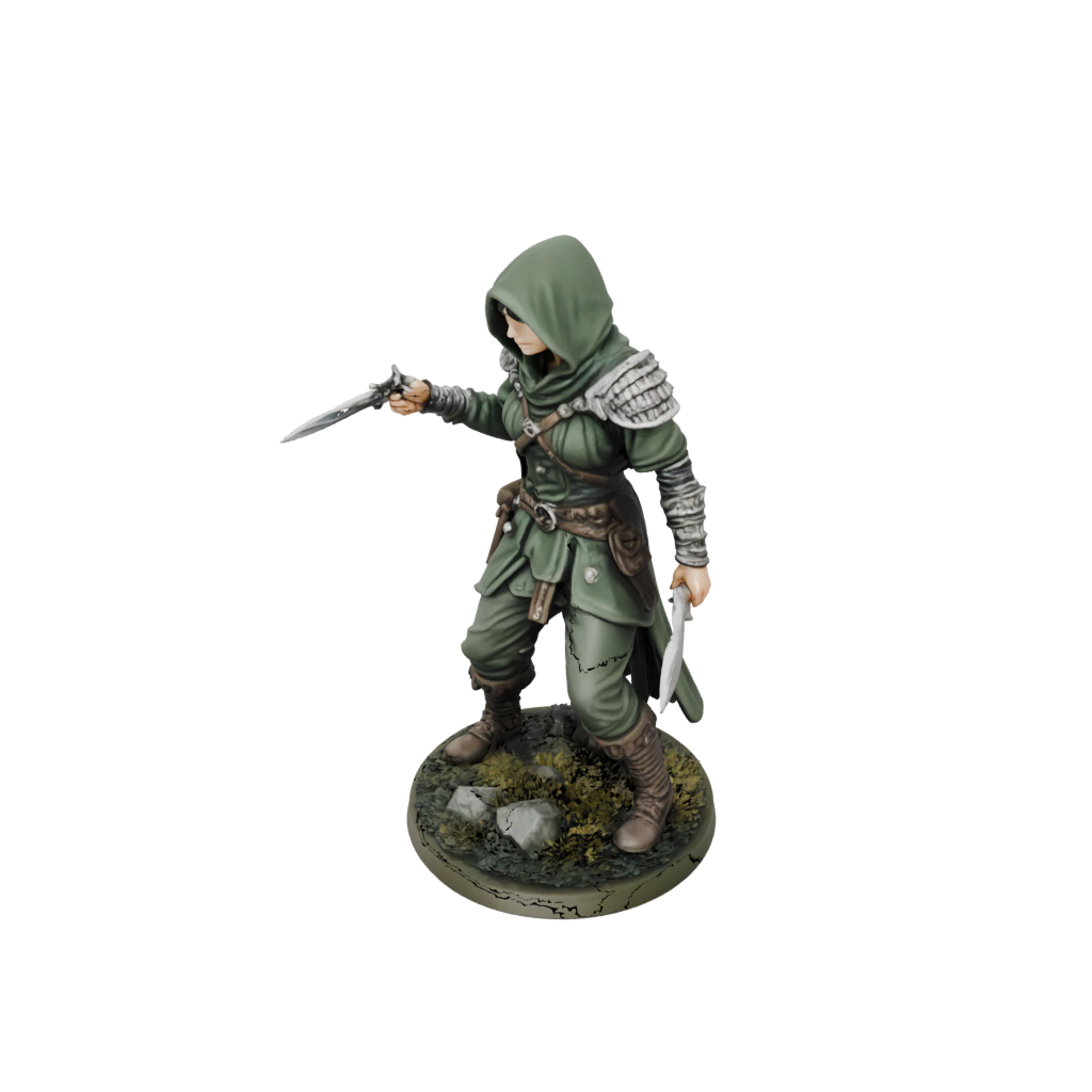 Camo Hooded Rogue With Daggers