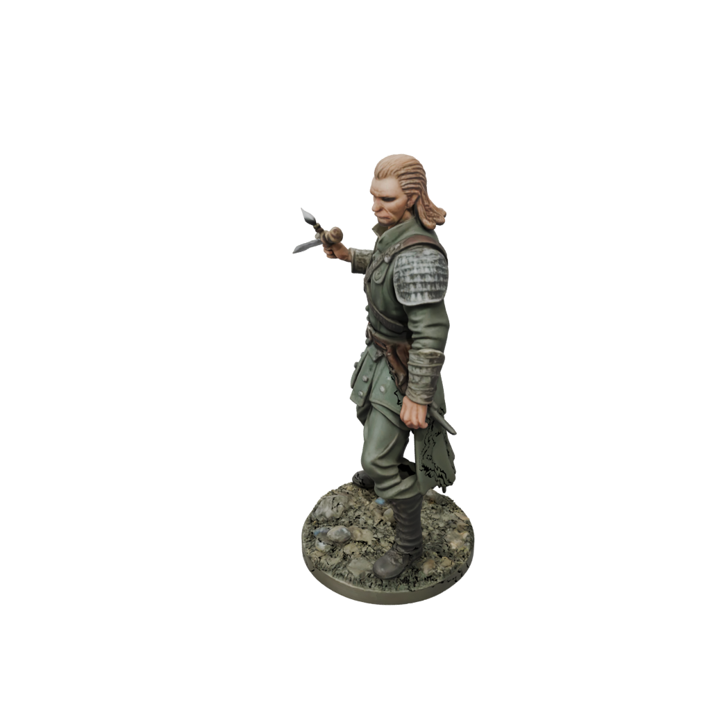 Camo Human Swordmaster — tabletop minis 3D print model, STL
