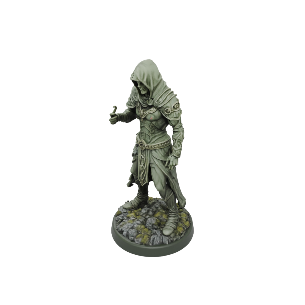 Camo Necromancer Summoner — tabletop minis 3D print model, STL