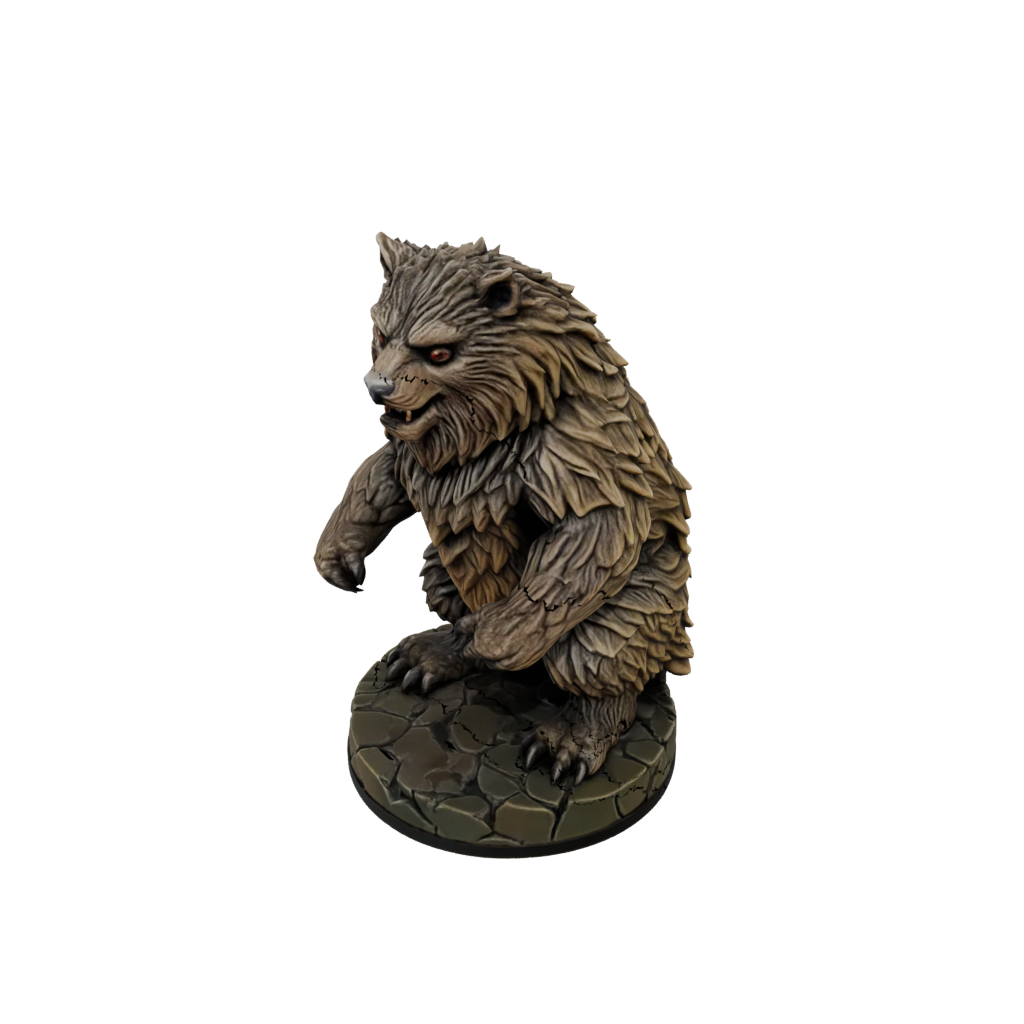 Camo Owlbear Beast — tabletop minis 3D print model, STL