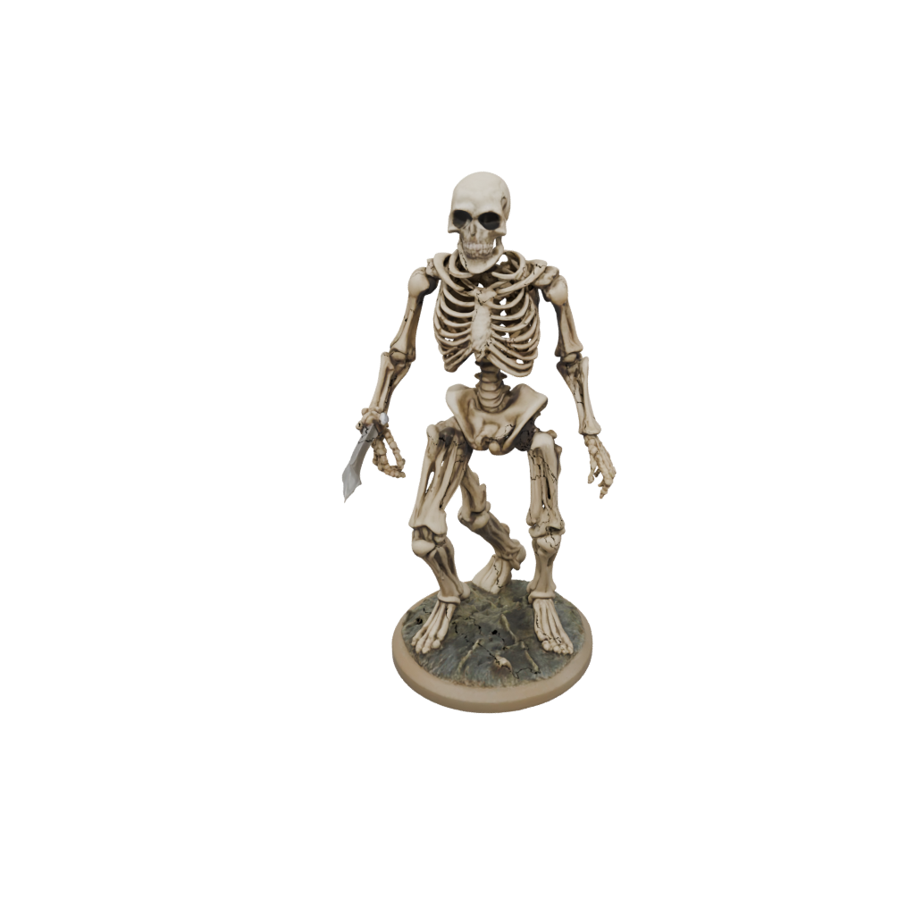 Camo Skeleton Warrior — tabletop minis 3D print model, STL