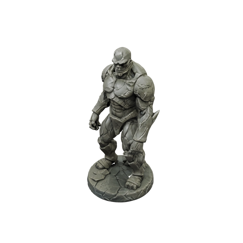 Camo Stone Golem — tabletop minis 3D print model, STL