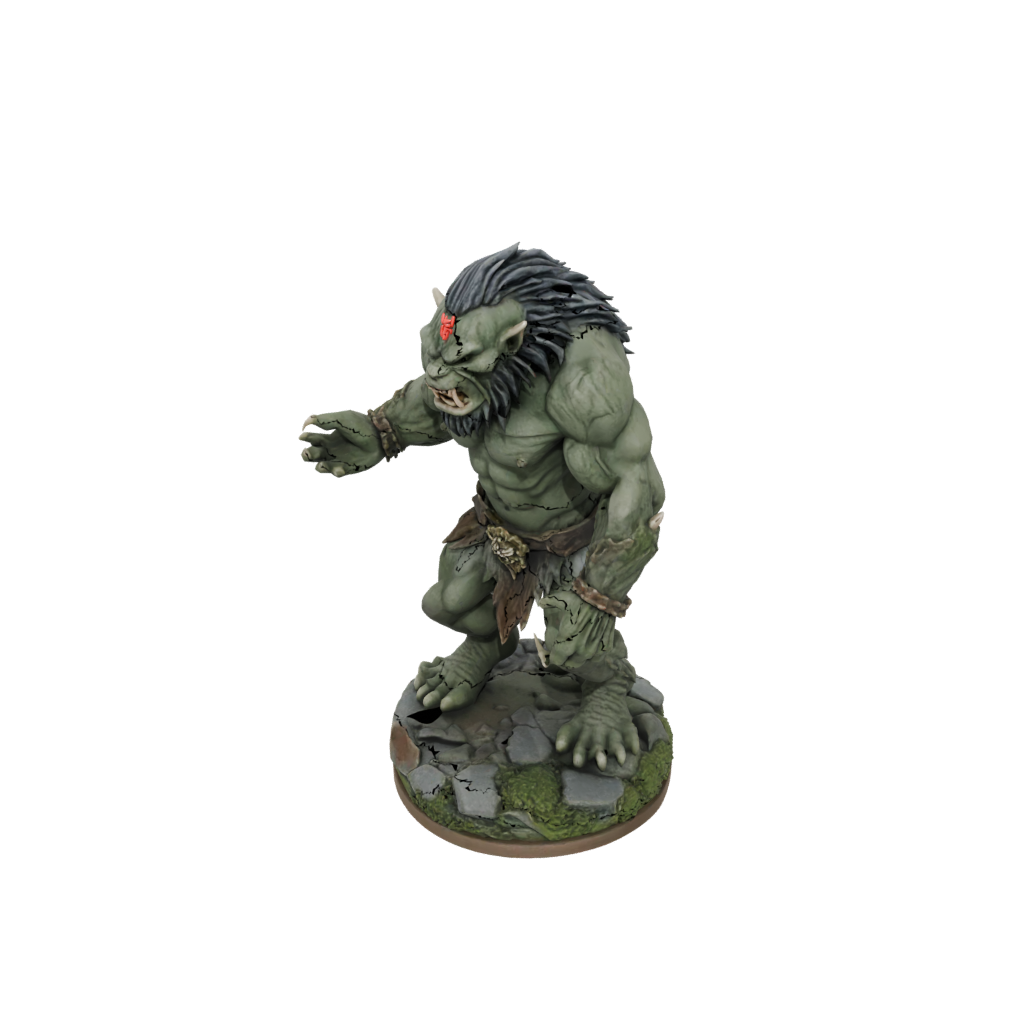 Camo Cave Troll — tabletop minis 3D print model, STL