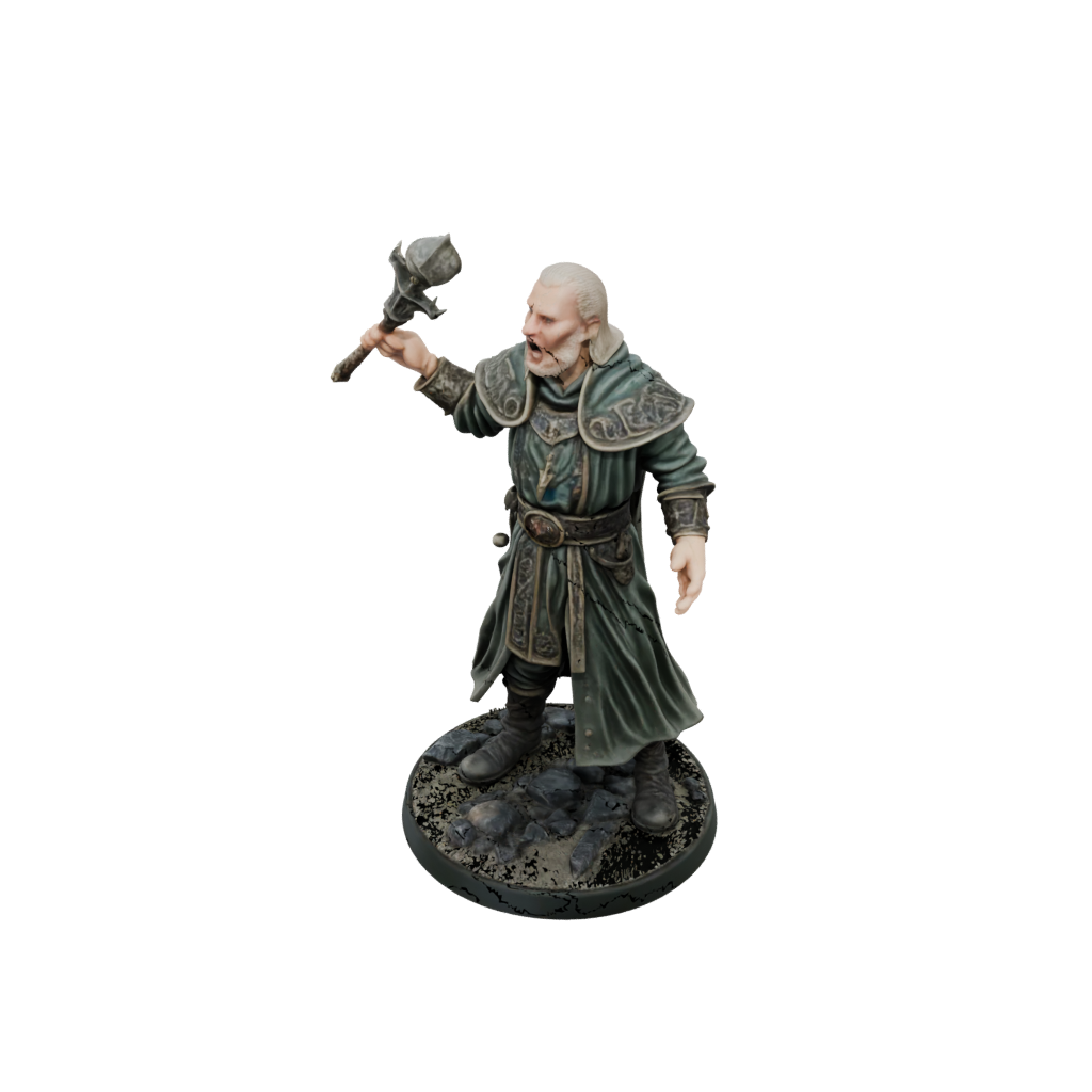 Camo Cleric Priest With Mace