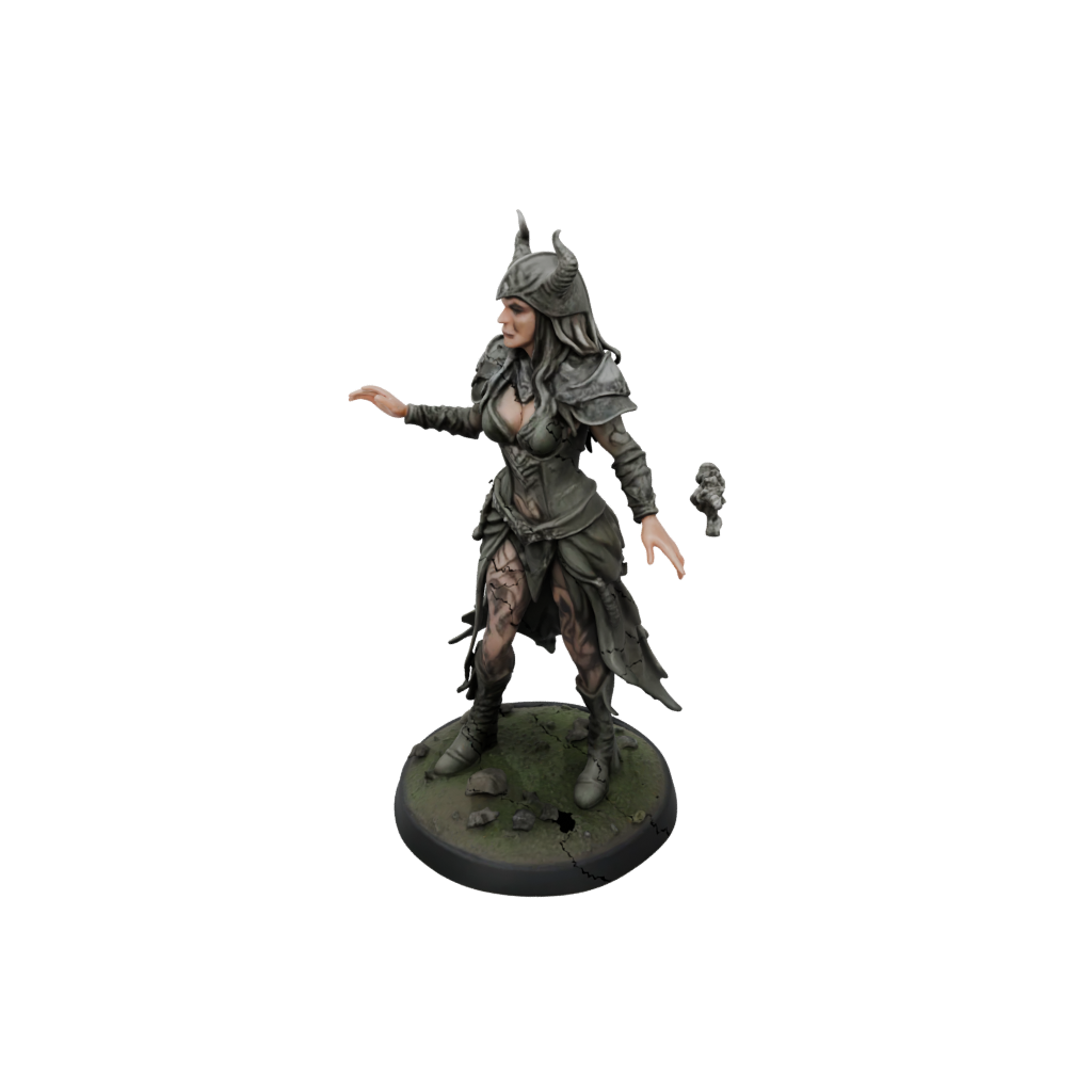 Camo Dark Sorceress — tabletop minis 3D print model, STL