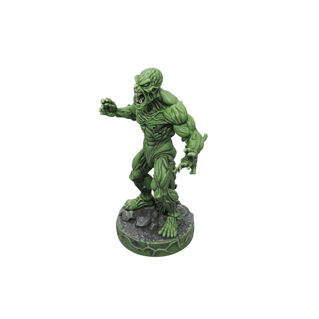 Camo Gelatinous Cube Ooze — tabletop minis 3D print model, STL