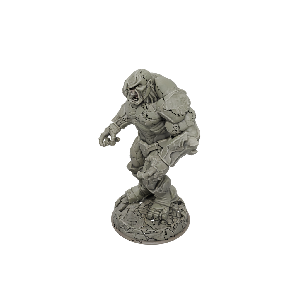 Camo Stone Golem — tabletop minis 3D print model, STL