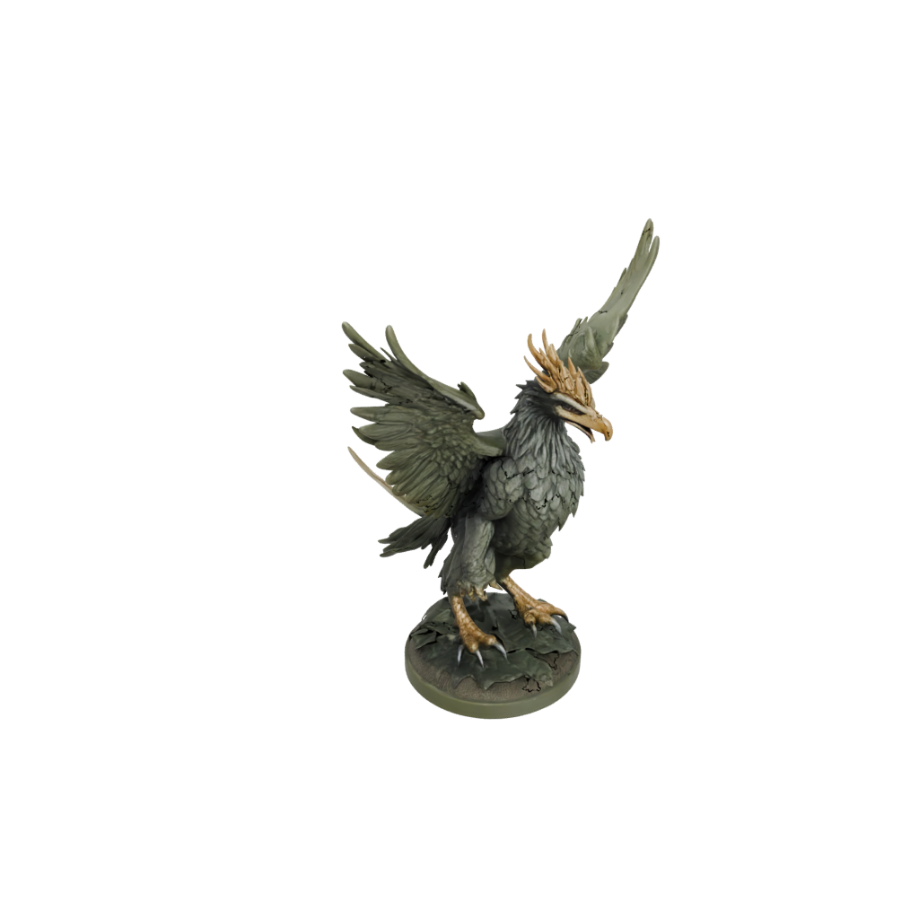 Camo Winged Griffin — tabletop minis 3D print model, STL