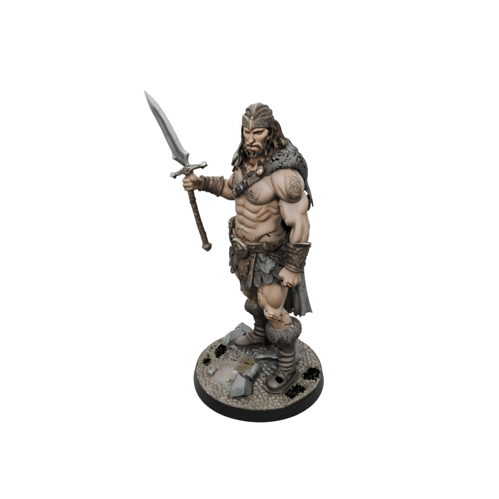 Camo Barbarian With Greatsword