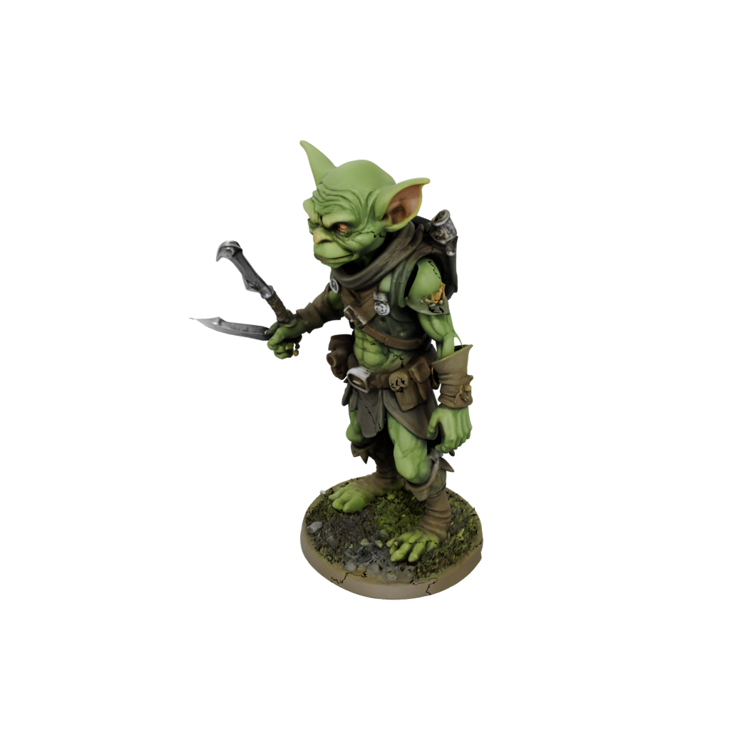 Camo Goblin Scout — tabletop minis 3D print model, STL