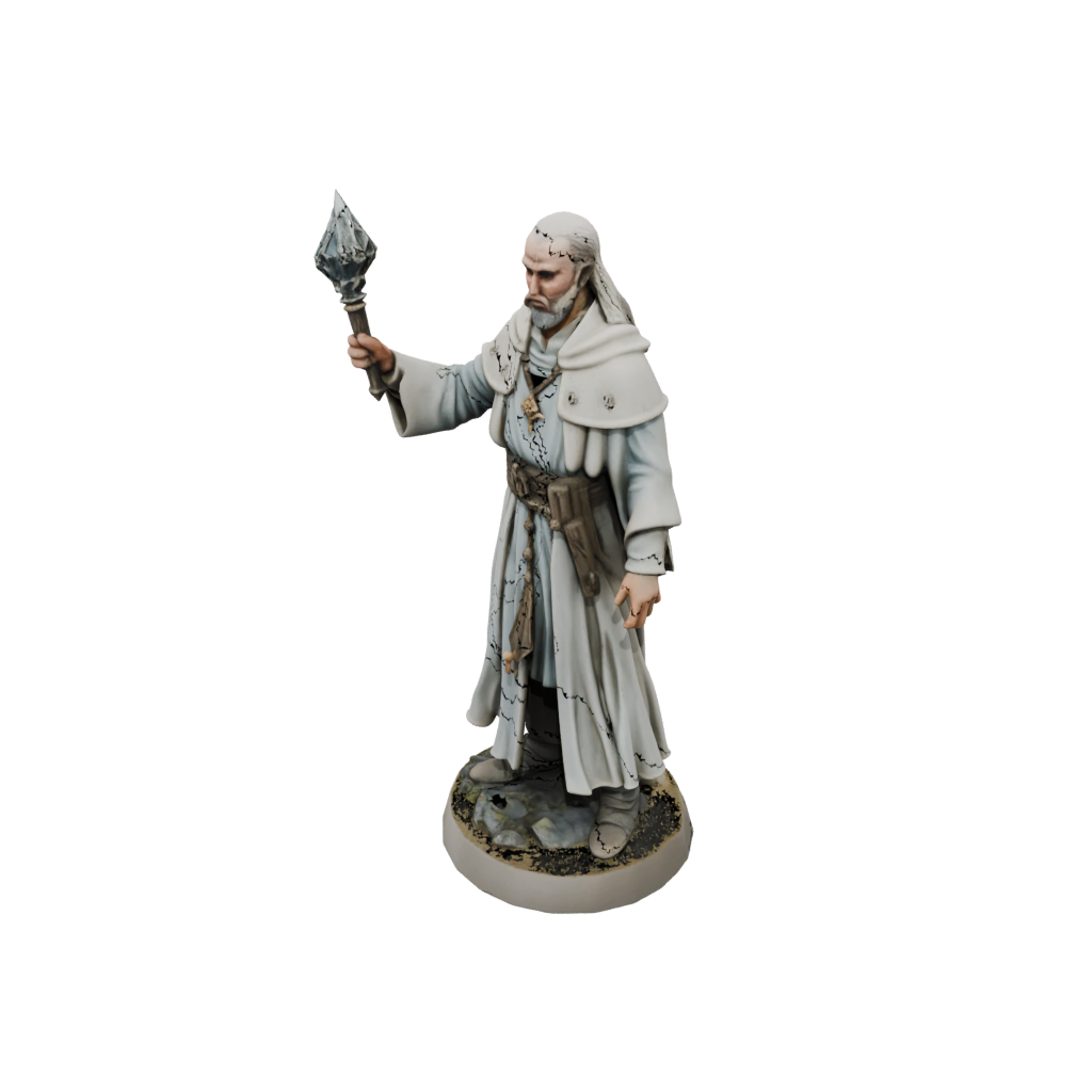 Cleric Priest With Mace — tabletop minis 3D print model, STL
