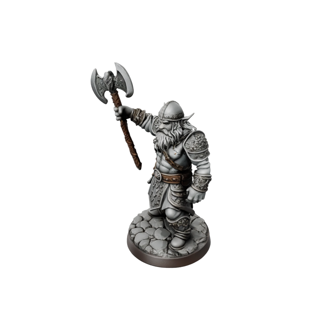 Dwarf Warrior With Battleaxe
