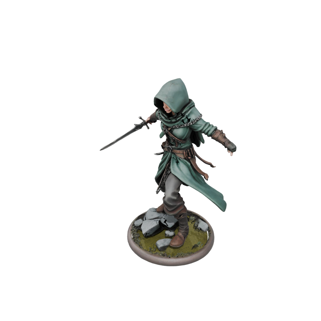 Hooded Rogue With Daggers