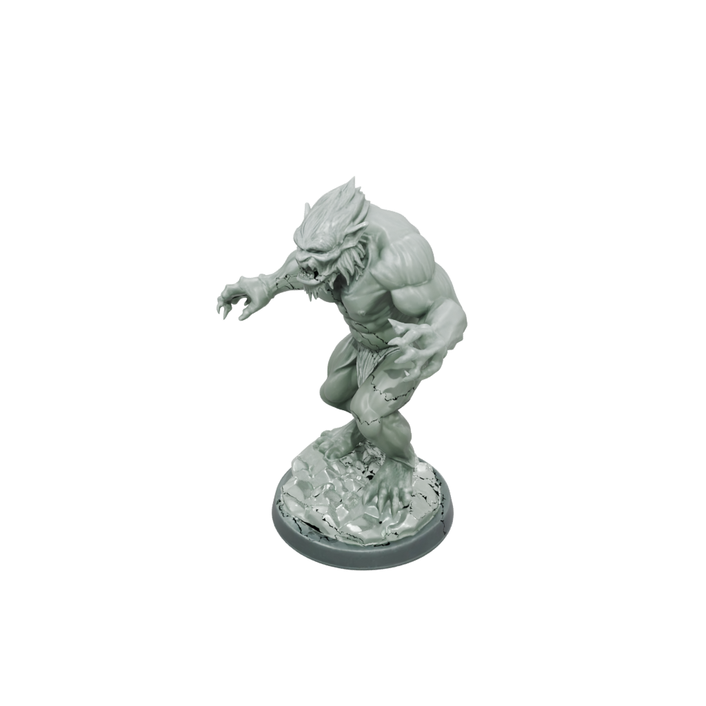 Crystal Cave Troll — tabletop minis 3D print model, STL