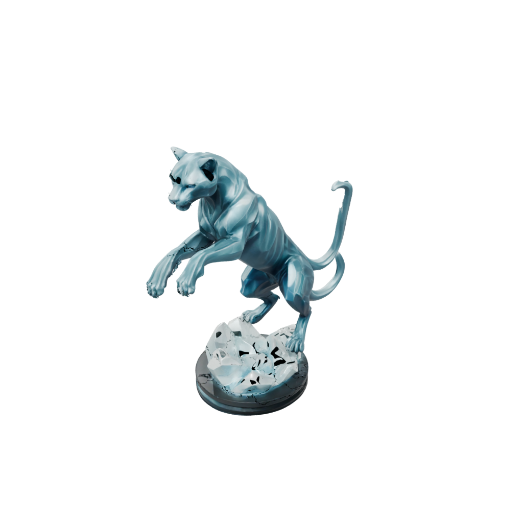 Crystal Displacer Panther — tabletop minis 3D print model, STL