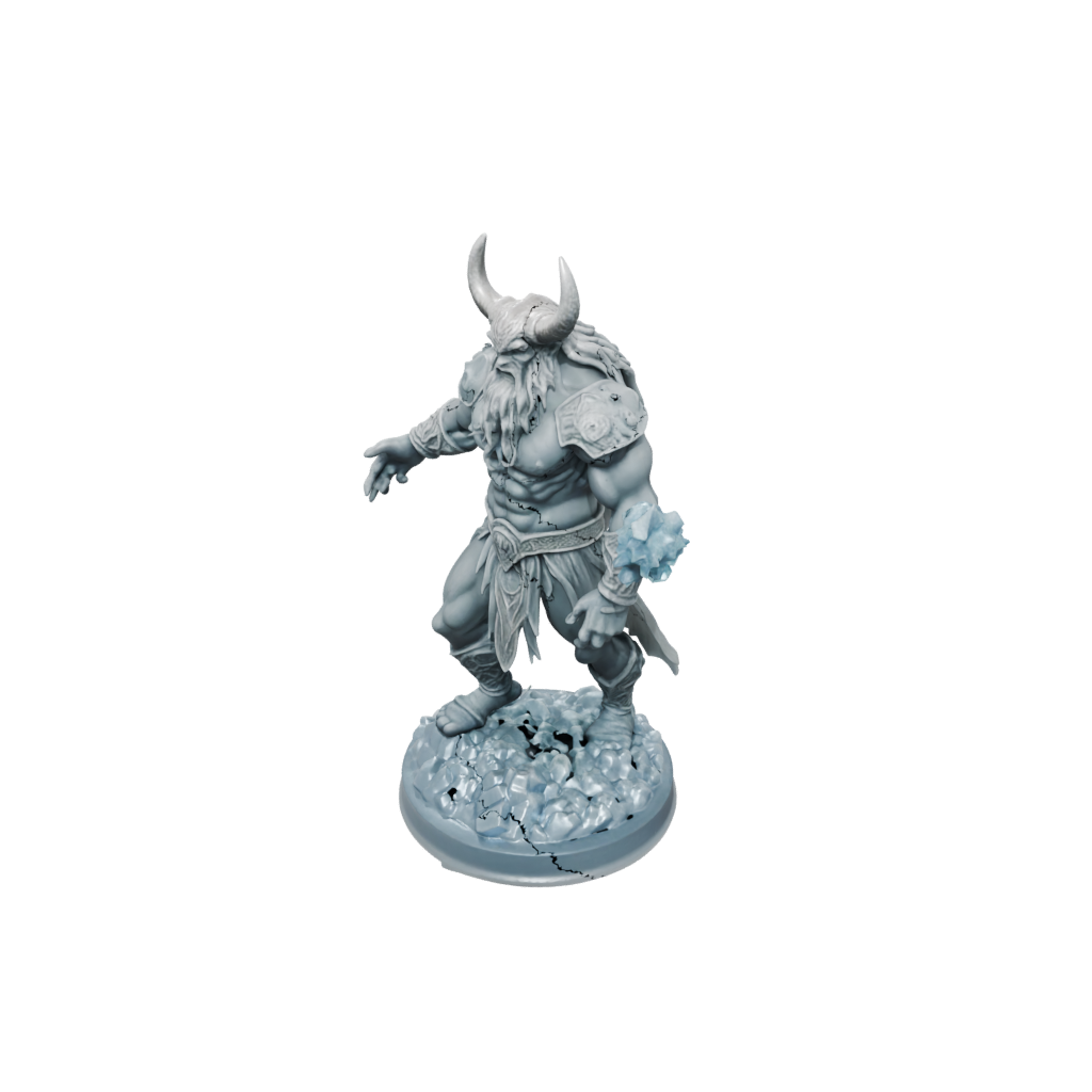 Crystal Frost Giant Jarl — tabletop minis 3D print model, STL