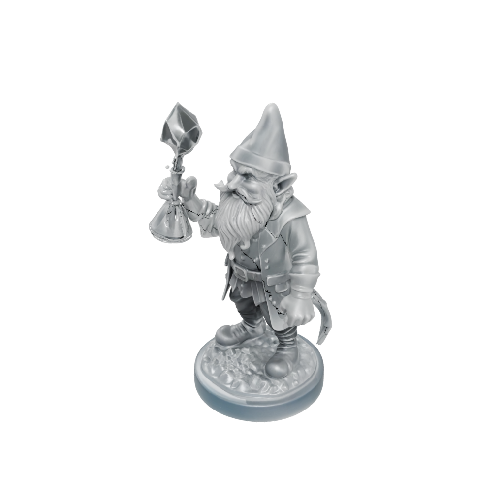 Crystal Gnome Tinkerer — tabletop minis 3D print model, STL