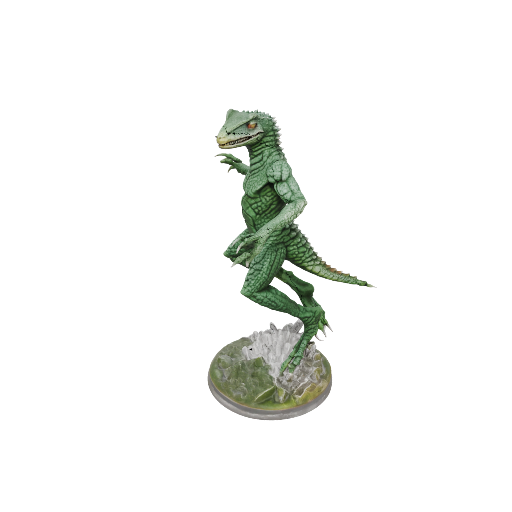 Crystal Lizardfolk Hunter — tabletop minis 3D print model, STL