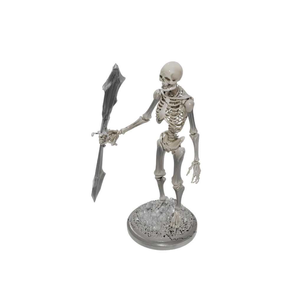 Crystal Skeleton Warrior — tabletop minis 3D print model, STL