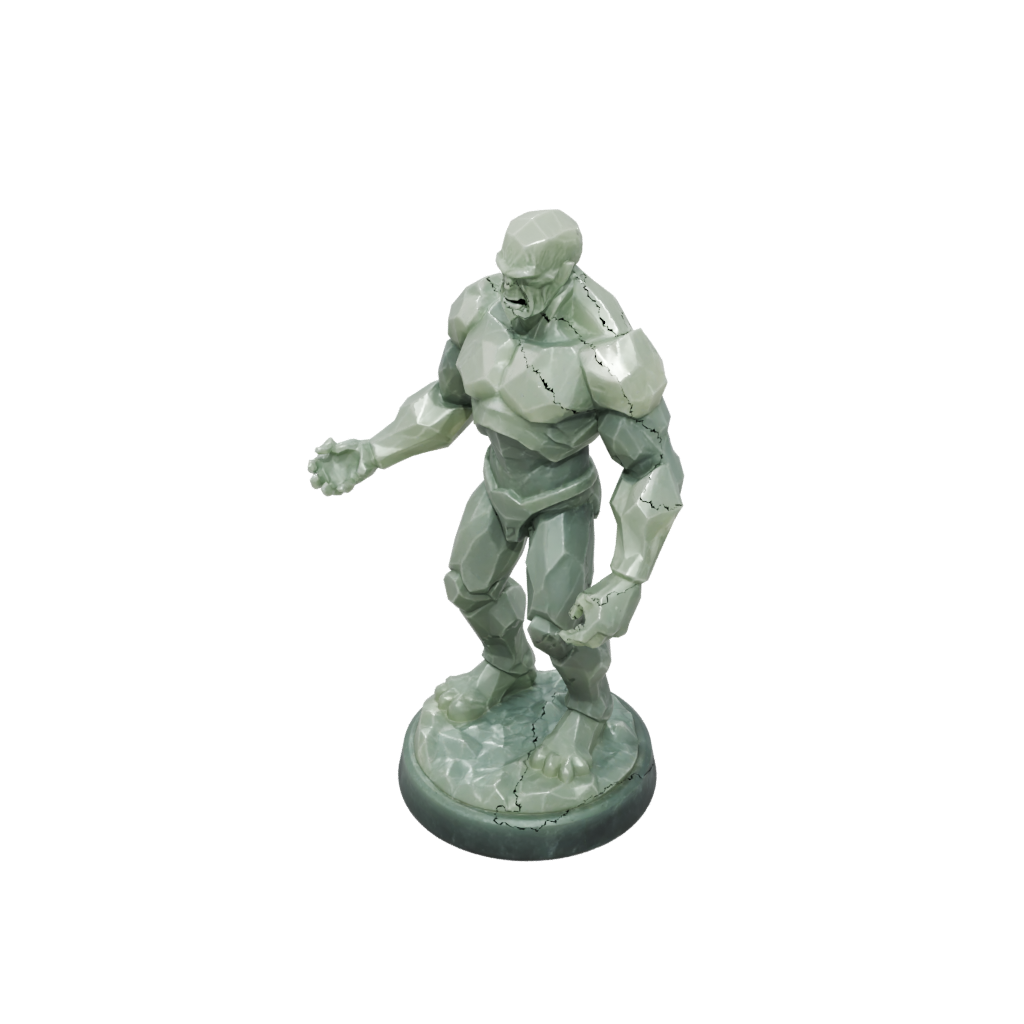 Crystal Stone Golem — tabletop minis 3D print model, STL