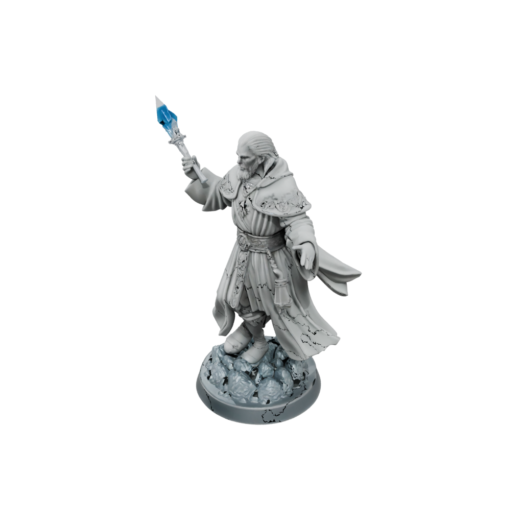 Crystal Cleric Priest With Mace
