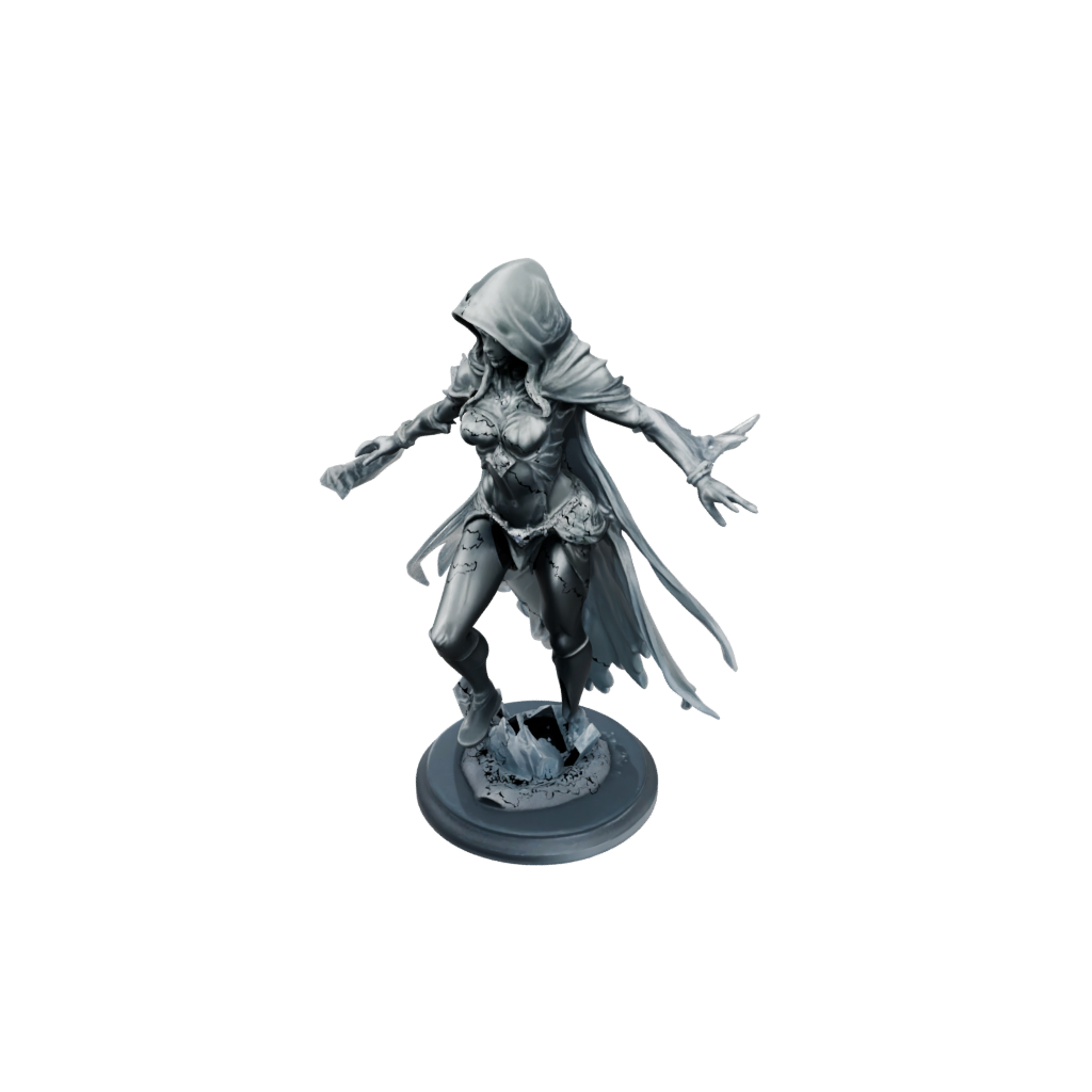 Crystal Dark Sorceress — tabletop minis 3D print model, STL