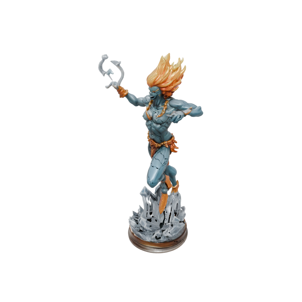 Crystal Fire Genie Efreet — tabletop minis 3D print model, STL