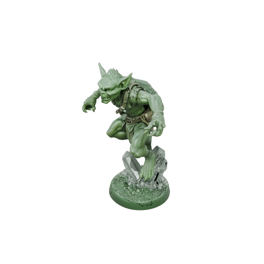 Crystal Goblin Scout — tabletop minis 3D print model, STL