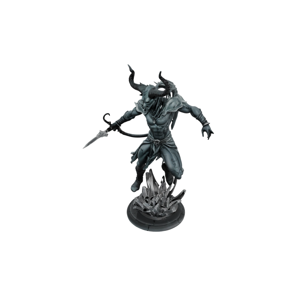 Crystal Tiefling Warlock — tabletop minis 3D print model, STL