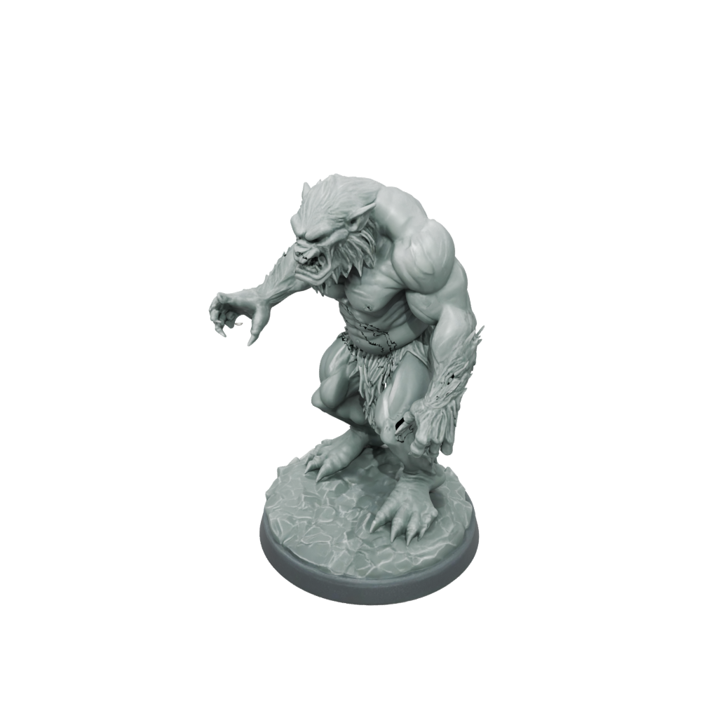 Crystal Cave Troll — tabletop minis 3D print model, STL