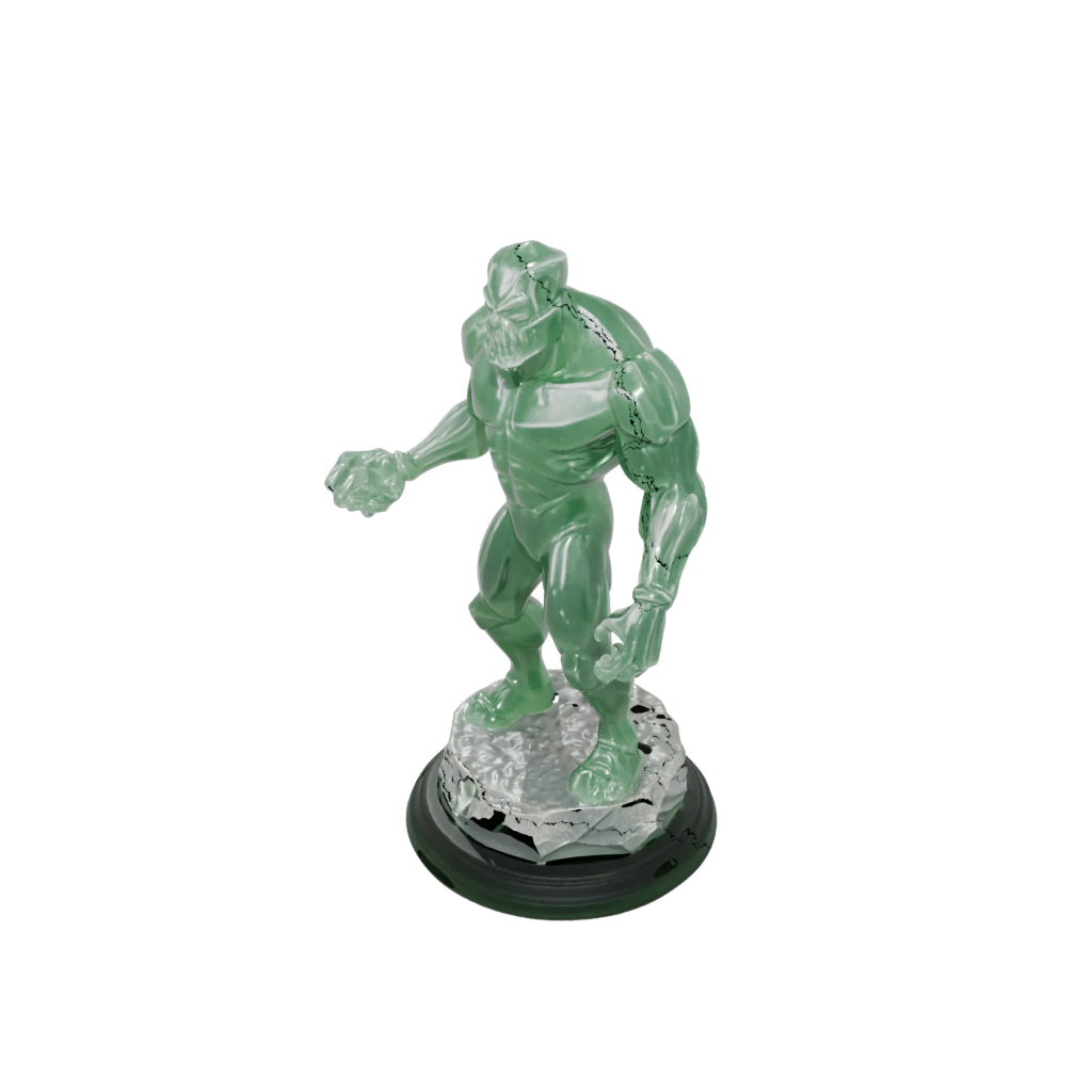 Crystal Gelatinous Cube Ooze — tabletop minis 3D print model, STL