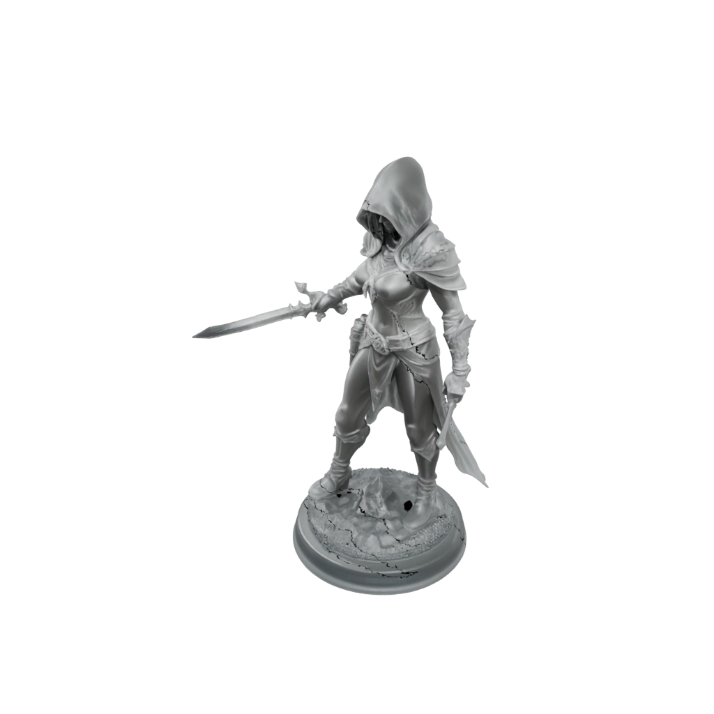Crystal Hooded Rogue With Daggers