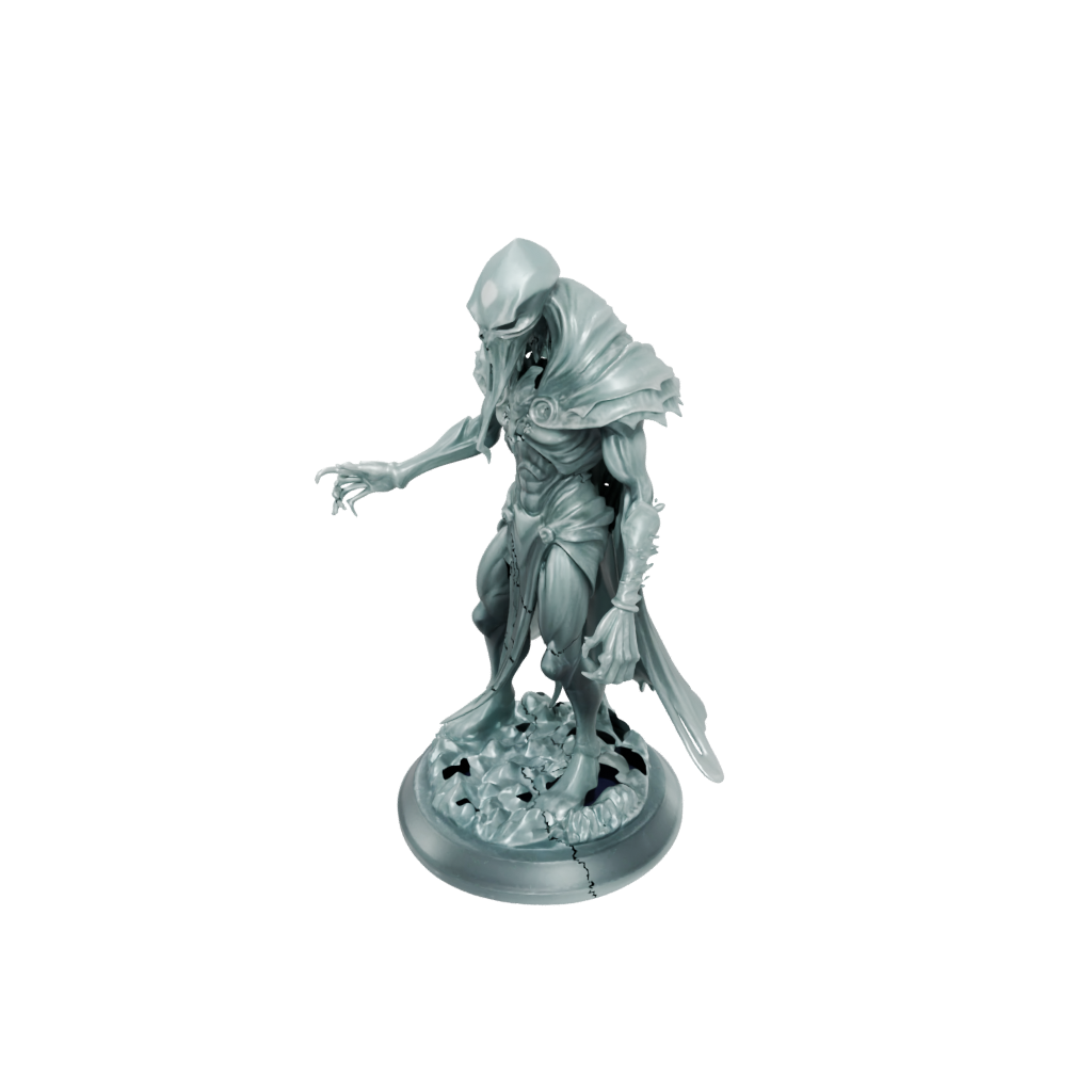 Crystal Mind-Flayer Style Aberration — tabletop minis 3D print model, STL