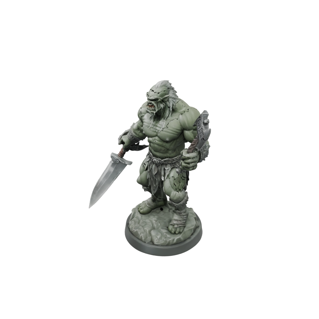 Crystal Orc Brute With Cleaver