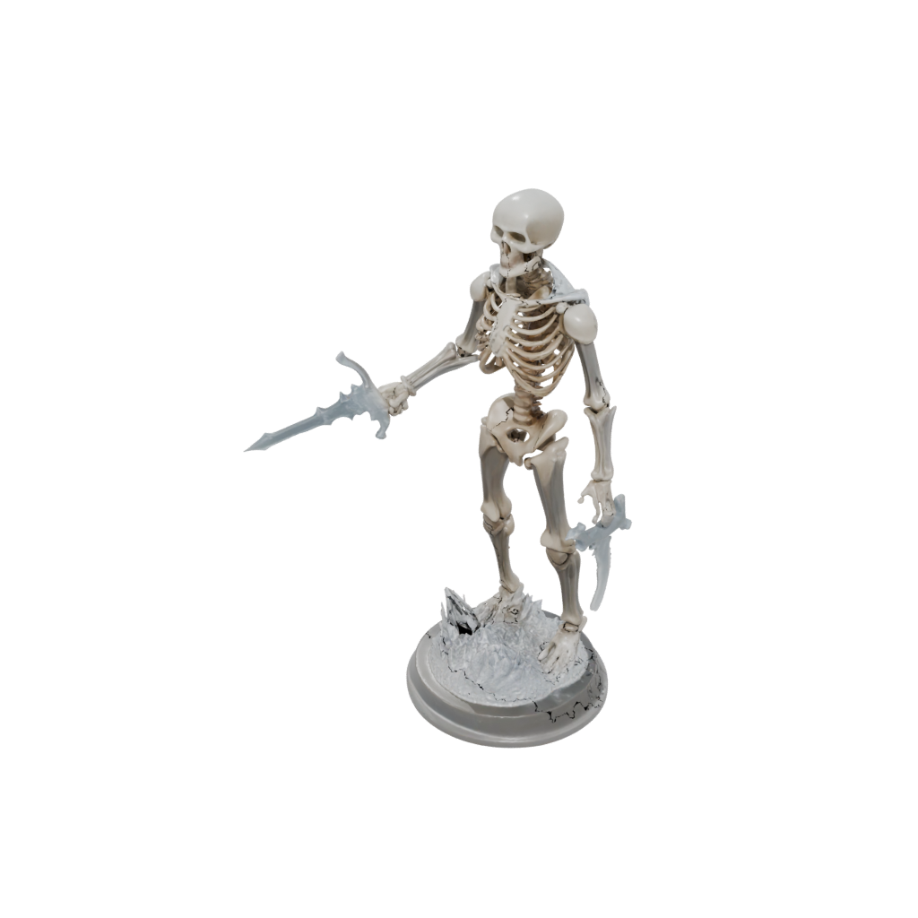 Crystal Skeleton Warrior — tabletop minis 3D print model, STL
