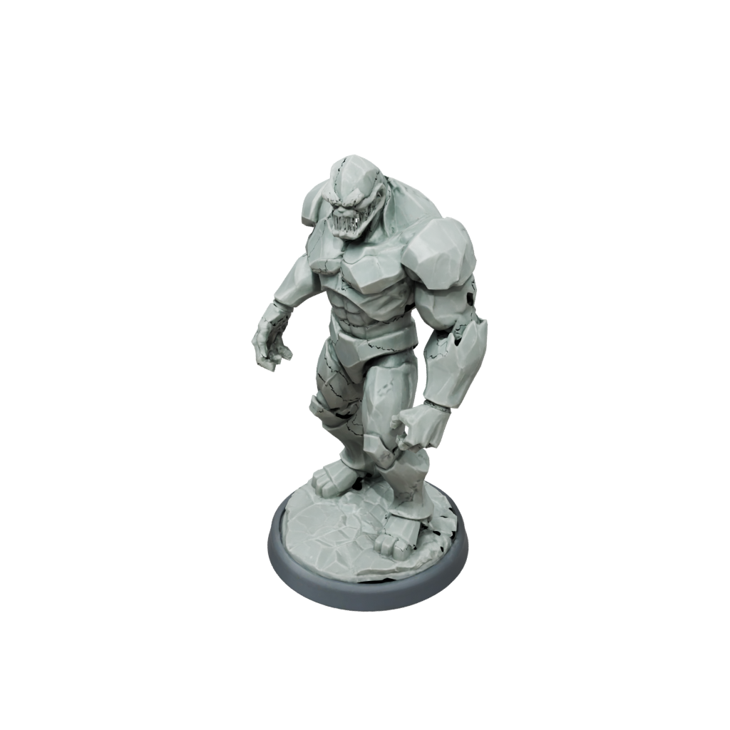 Crystal Stone Golem — tabletop minis 3D print model, STL