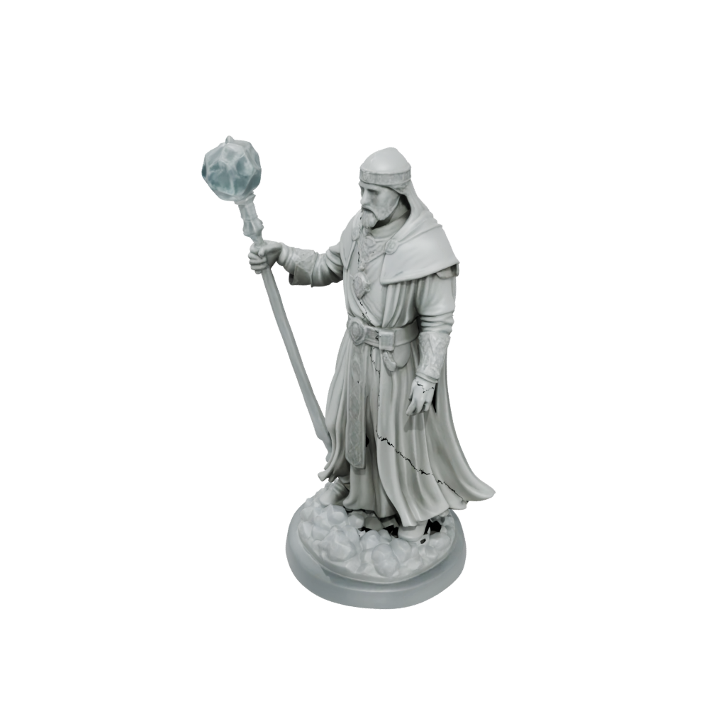 Crystal Cleric Priest With Mace