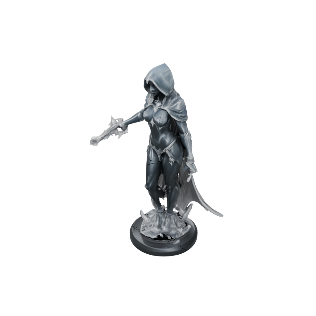 Crystal Dark Sorceress — tabletop minis 3D print model, STL
