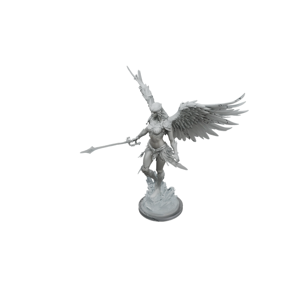 Crystal Harpy Raider — tabletop minis 3D print model, STL