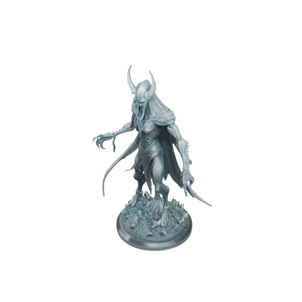 Crystal Mind-Flayer Style Aberration — tabletop minis 3D print model, STL