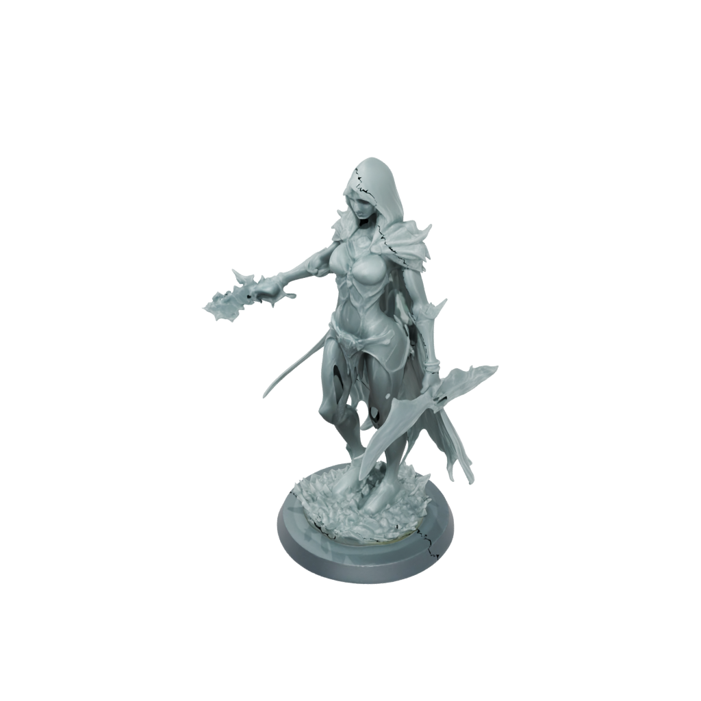 Crystal Necromancer Summoner — tabletop minis 3D print model, STL