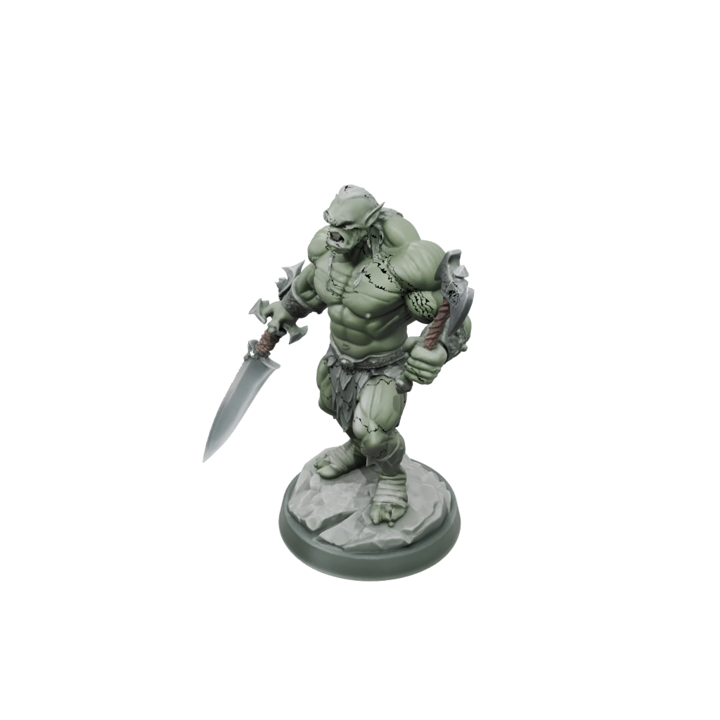 Crystal Orc Brute With Cleaver