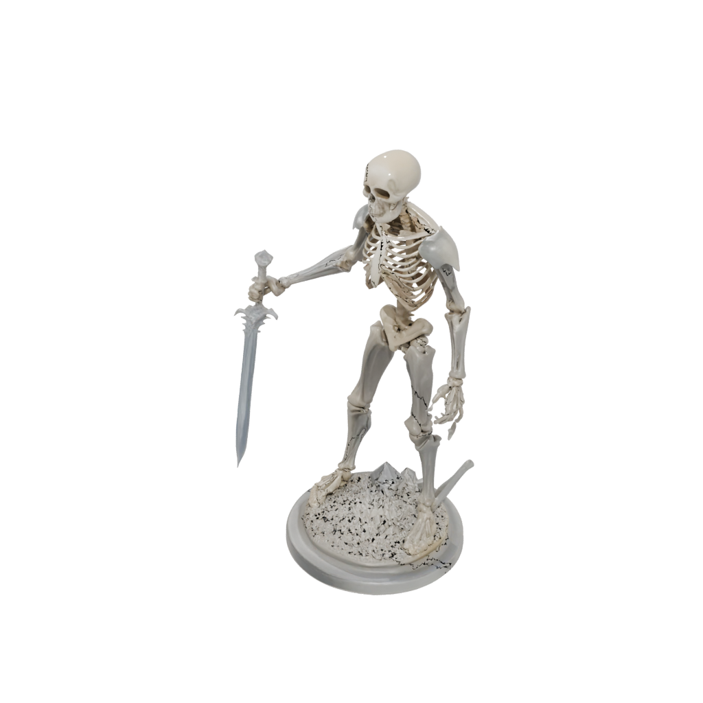 Crystal Skeleton Warrior — tabletop minis 3D print model, STL