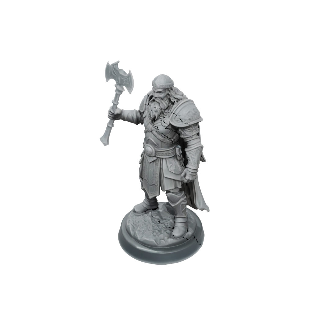 Crystal Dwarven Cleric — tabletop minis 3D print model, STL