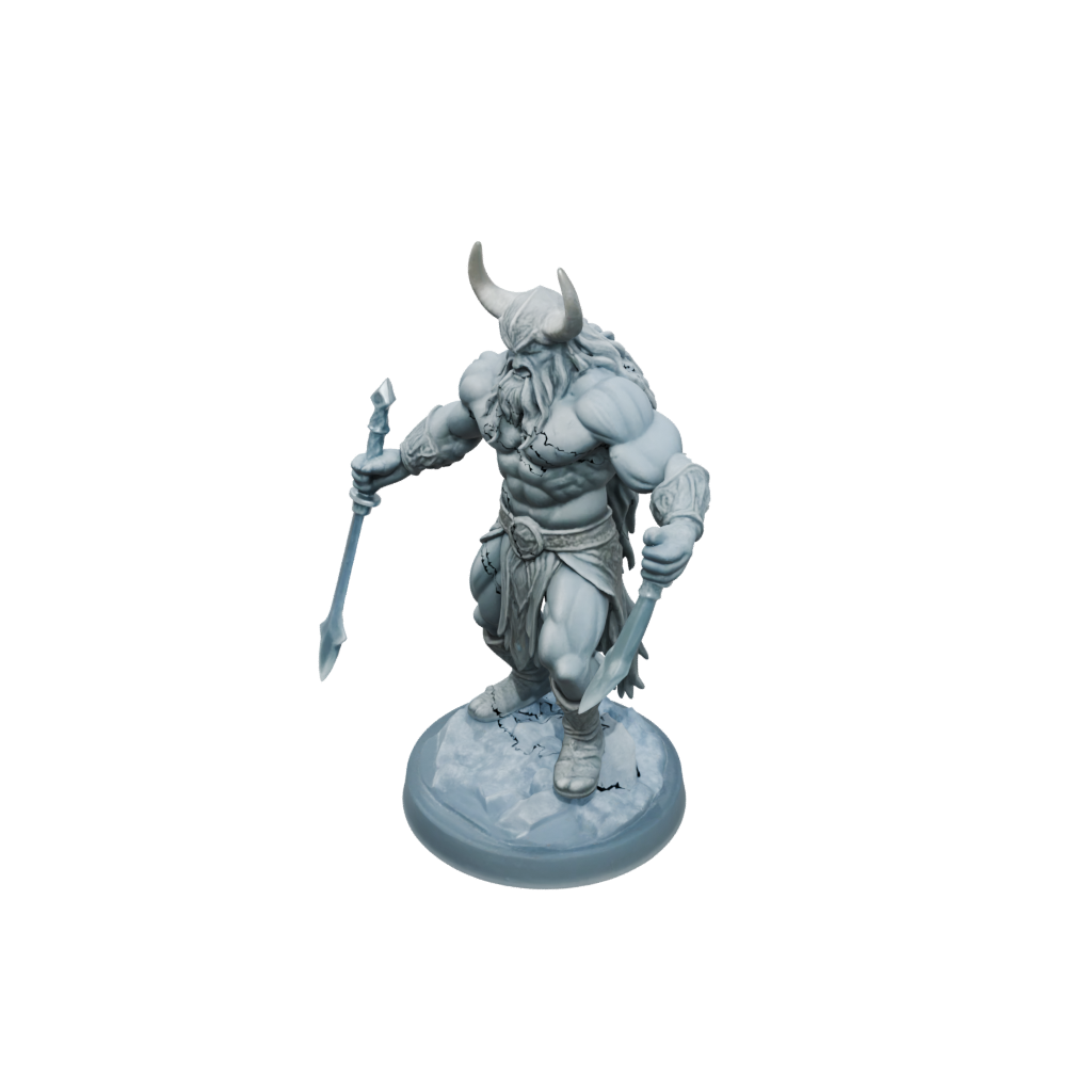 Crystal Frost Giant Jarl — tabletop minis 3D print model, STL