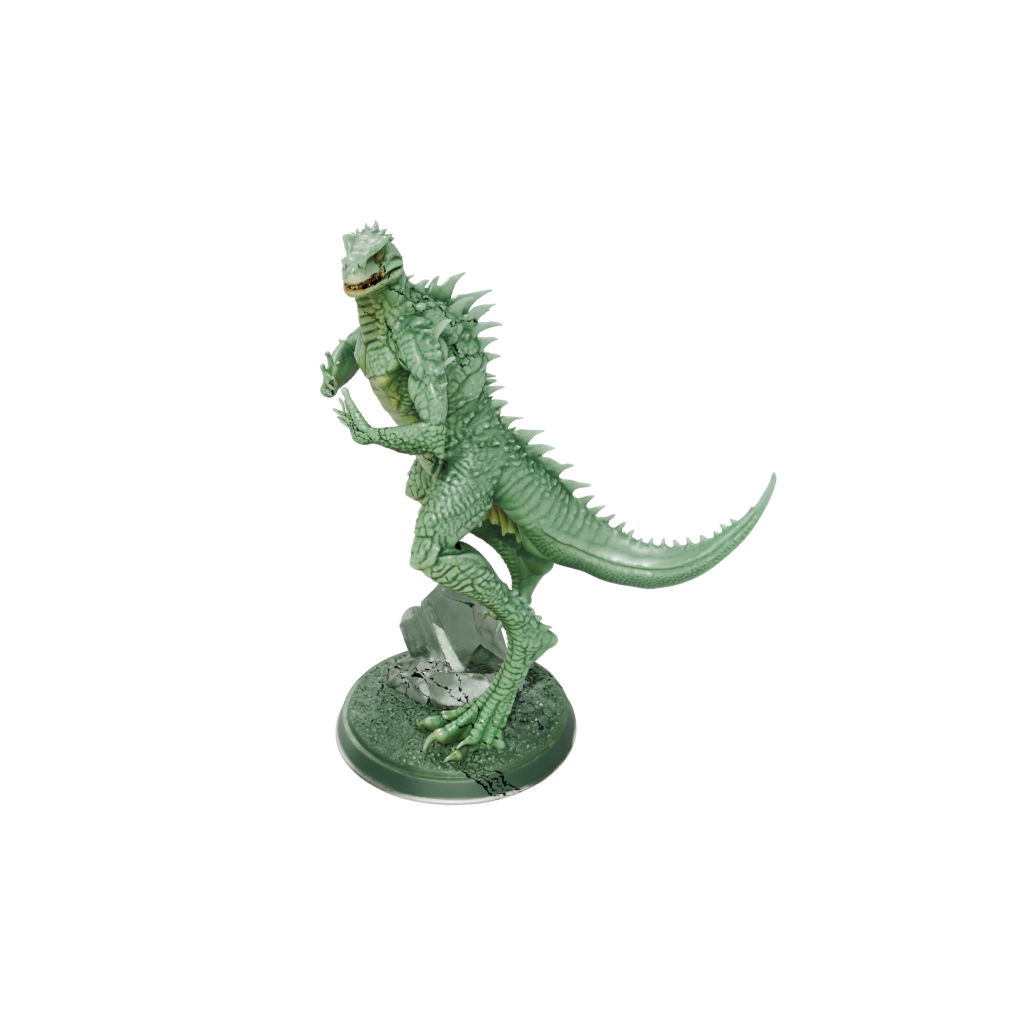 Crystal Lizardfolk Hunter — tabletop minis 3D print model, STL