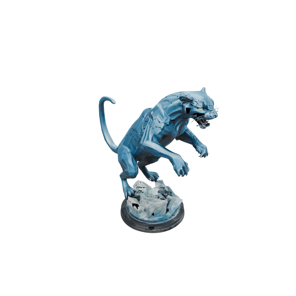 Crystal Displacer Panther — tabletop minis 3D print model, STL